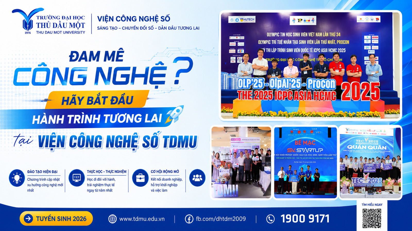 Đam mê công nghệ? Hãy bắt đầu hành trình tương lai tại Viện Công nghệ số TDMU