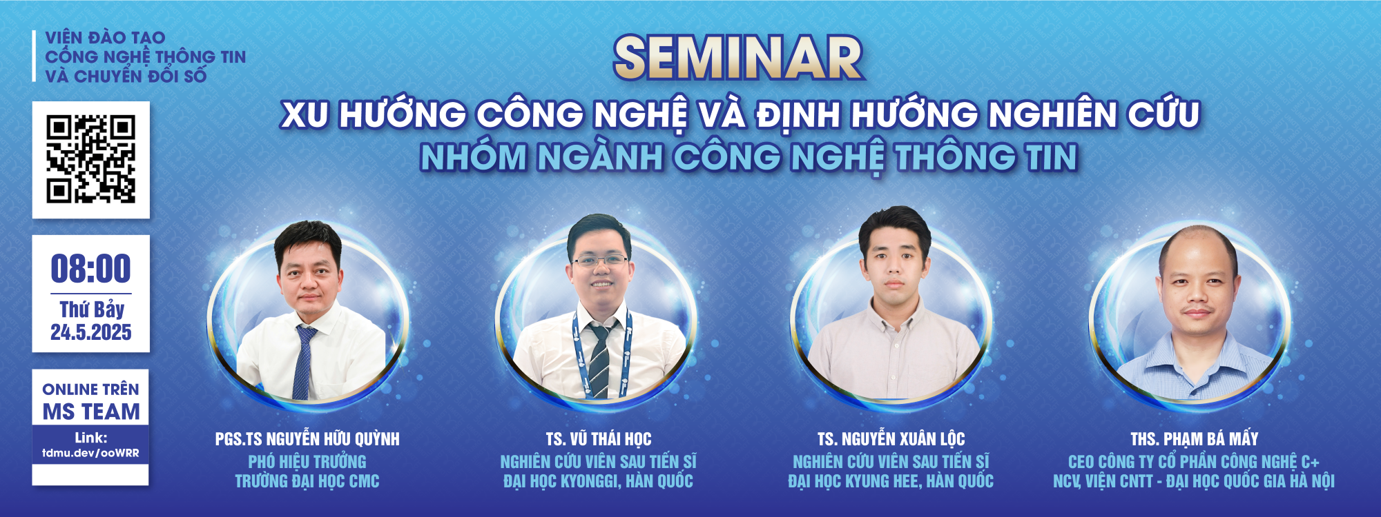 Chương trình Seminar: “Xu hướng công nghệ và định hướng nghiên cứu” dành cho nhóm ngành Công nghệ thông tin