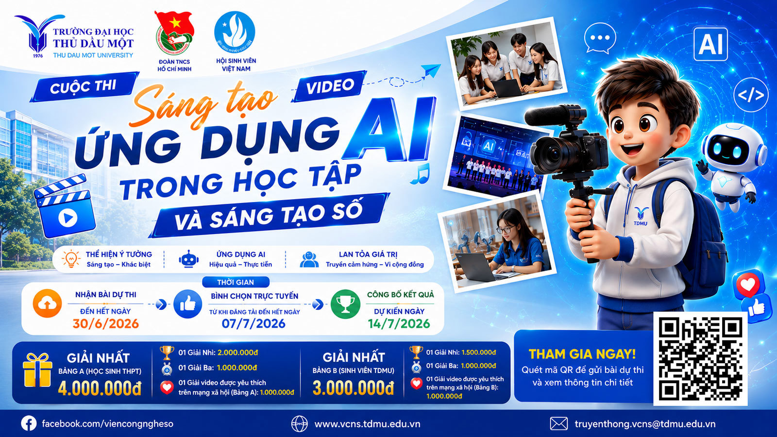 Phát động cuộc thi: Ứng dụng AI trong học tập và sáng tạo số năm 2026