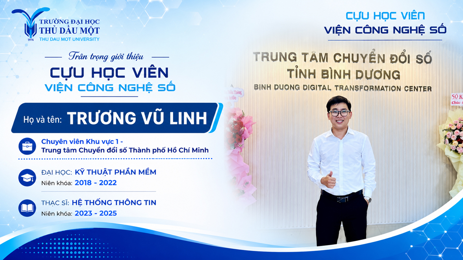 Cựu Sinh viên - Học viên Trương Vũ Linh – Hành trình không ngừng học tập và cống hiến cho chuyển đổi số